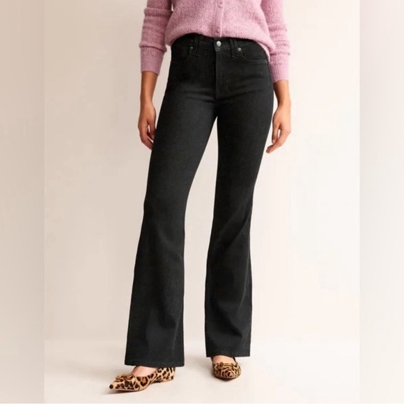 Boden Black High Rise Flare Jeans- 14 - Picture 2 of 9